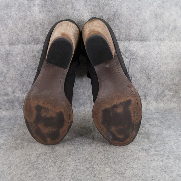 Sam Edelman Shoes Womens 9.5 Booties Fashion Leather Classic Biker Morris Black - Picture 10 of 13